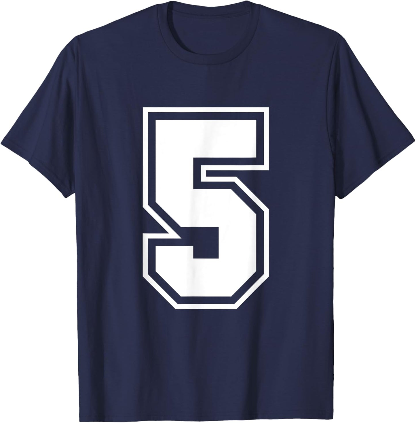 Number 5 Counting Monogram T-Shirt - T-Shirt | Navy