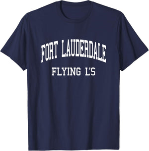 Fort Lauderdale High School HS Fort Lauderdale FL Retro SPOR T-Shirt - T-Shirt | Navy