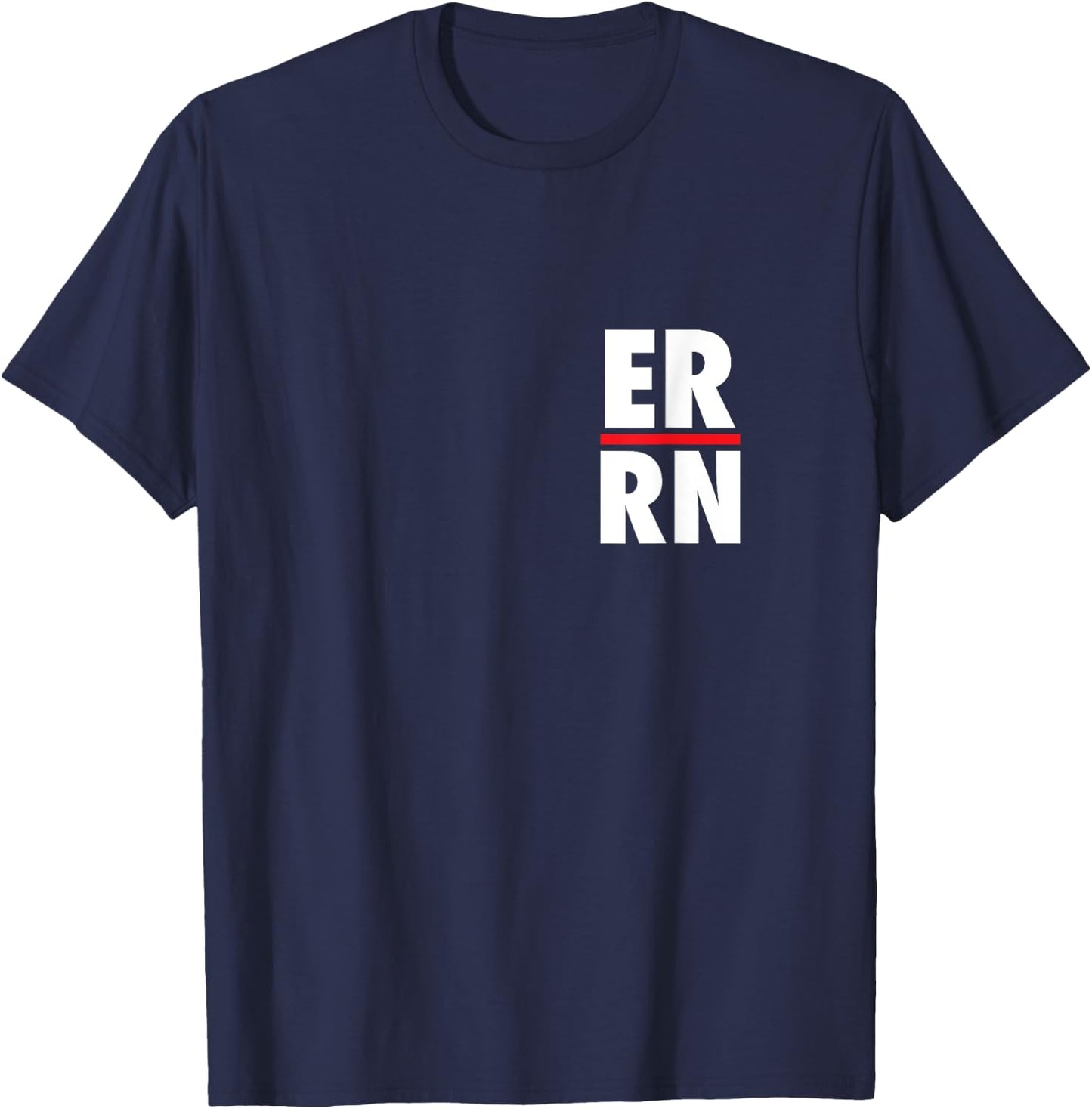 ER RN Emergency Room Registered Nurse Heart Edition T-Shirt - T-Shirt | Navy