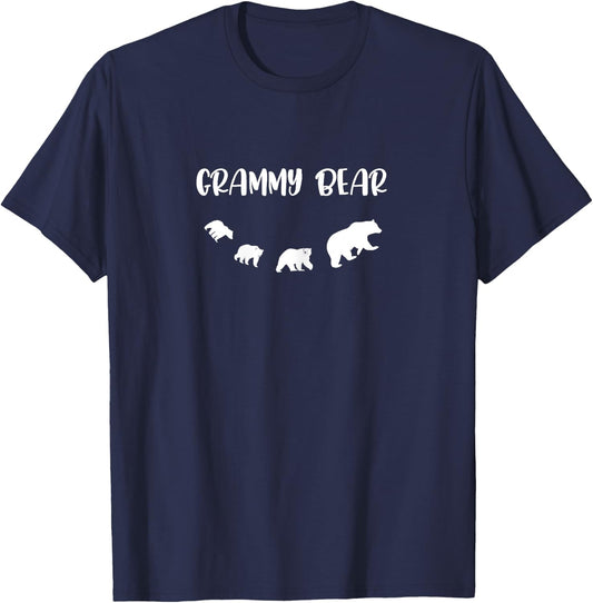 Grammy Bear And 3 Cubs T Shirt T-Shirt - T-Shirt | Navy