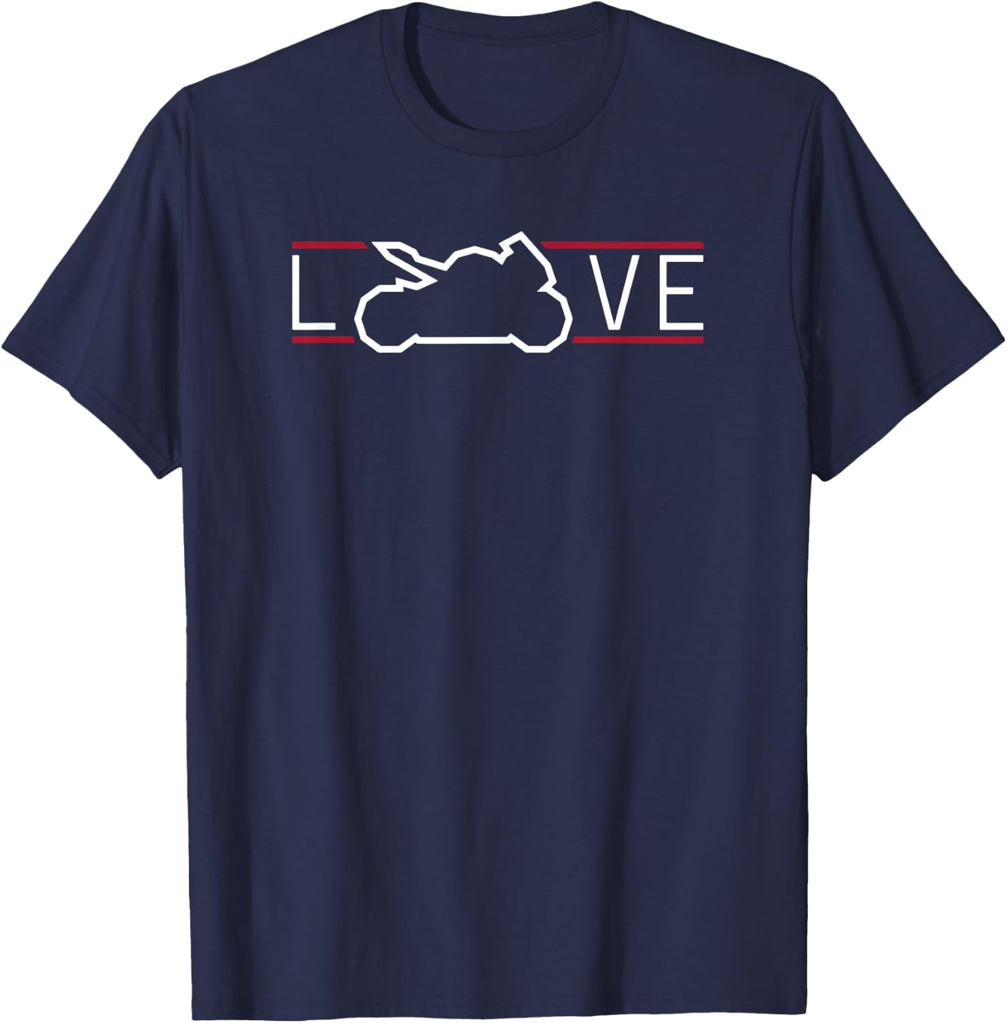 Love To Ride Race Sportbike Street Sport Bike Motorcycle T-Shirt - T-Shirt | Navy