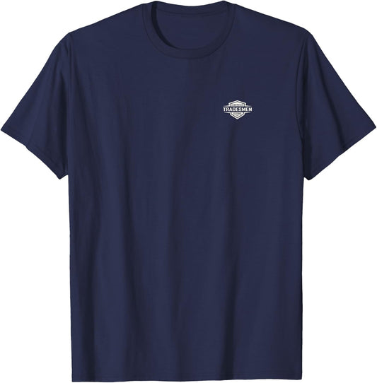 "Elevator Mechanic" with vintage white back design T-Shirt - T-Shirt | Navy