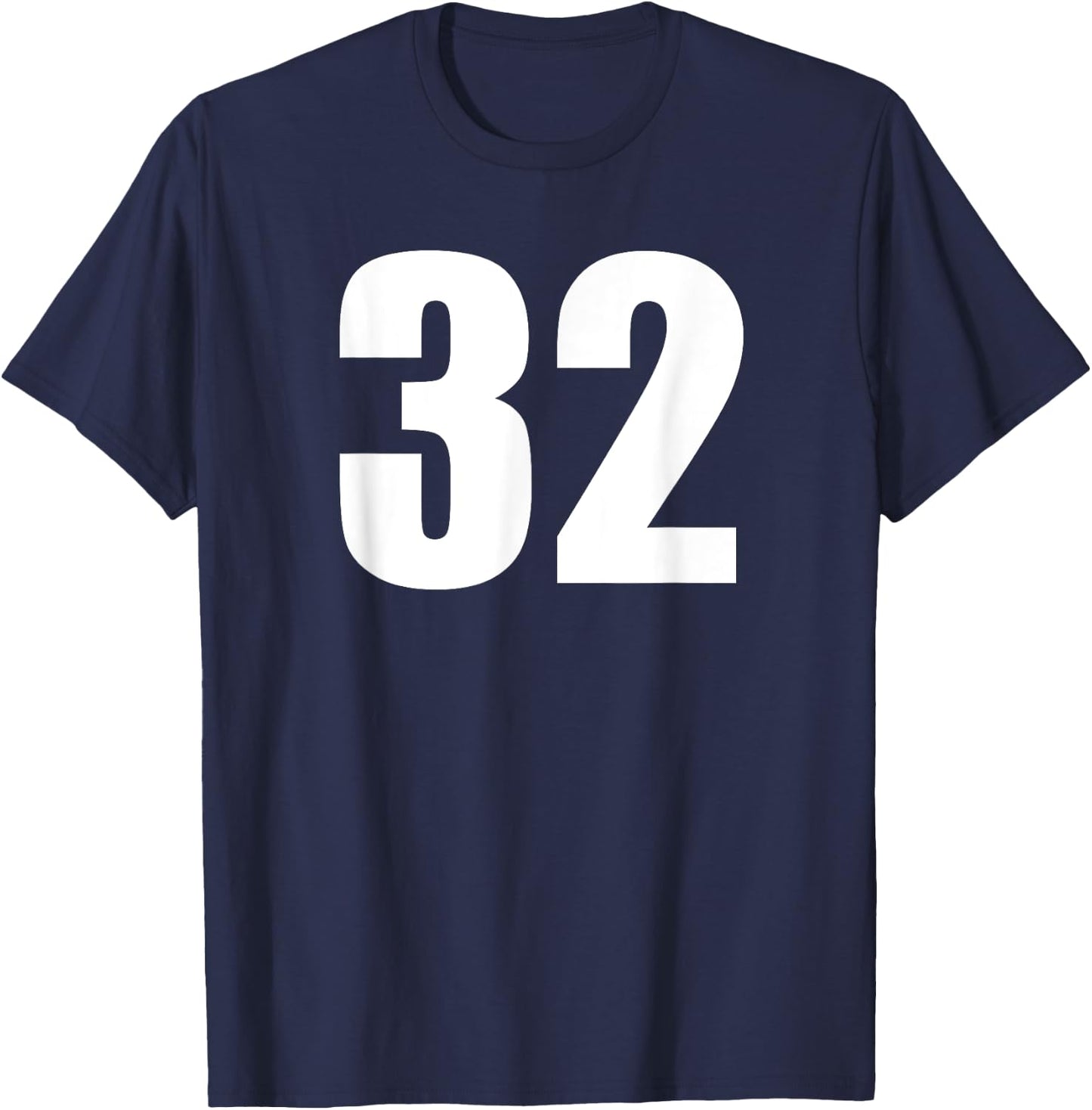 Sports Number 32 Baseball Football Soccer Basketball Shirt T-Shirt - T-Shirt | Navy