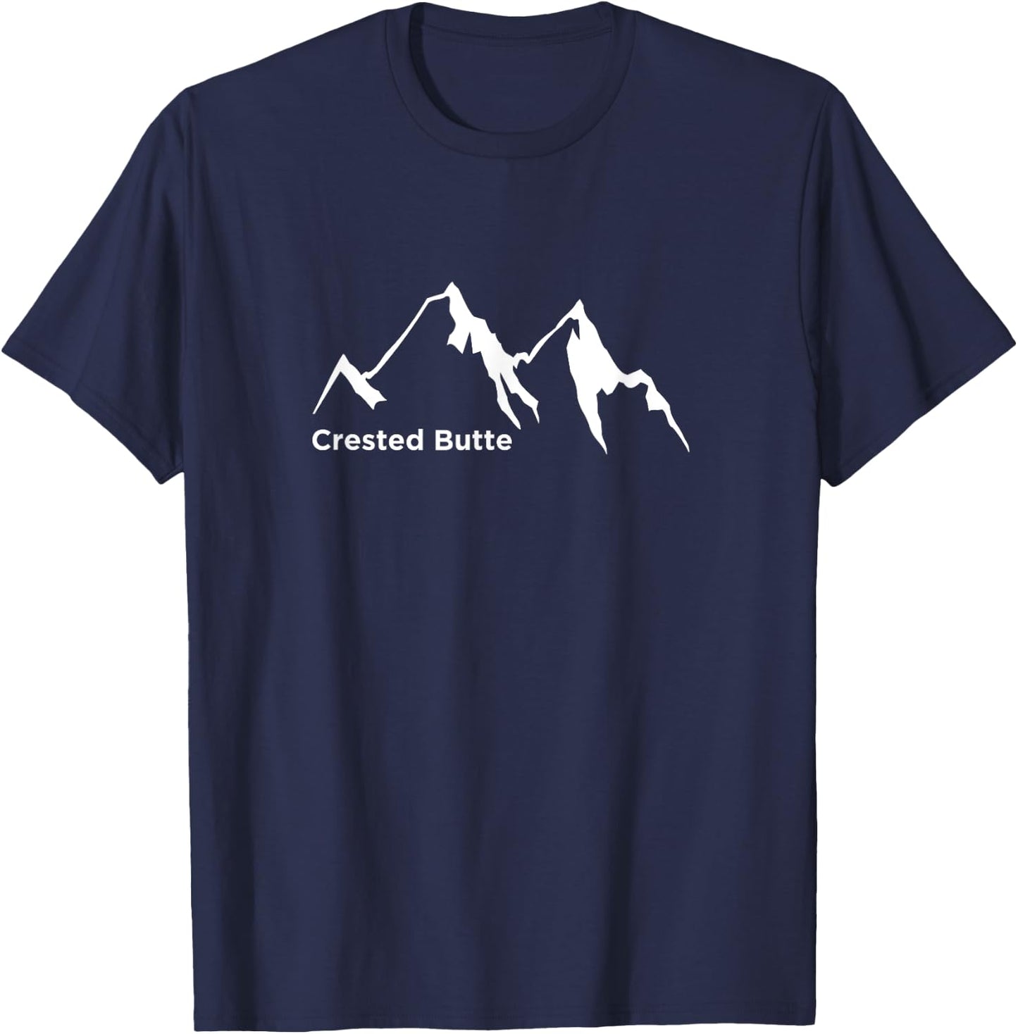 Mountain Range - Crested Butte Colorado T-Shirt - T-Shirt | Navy