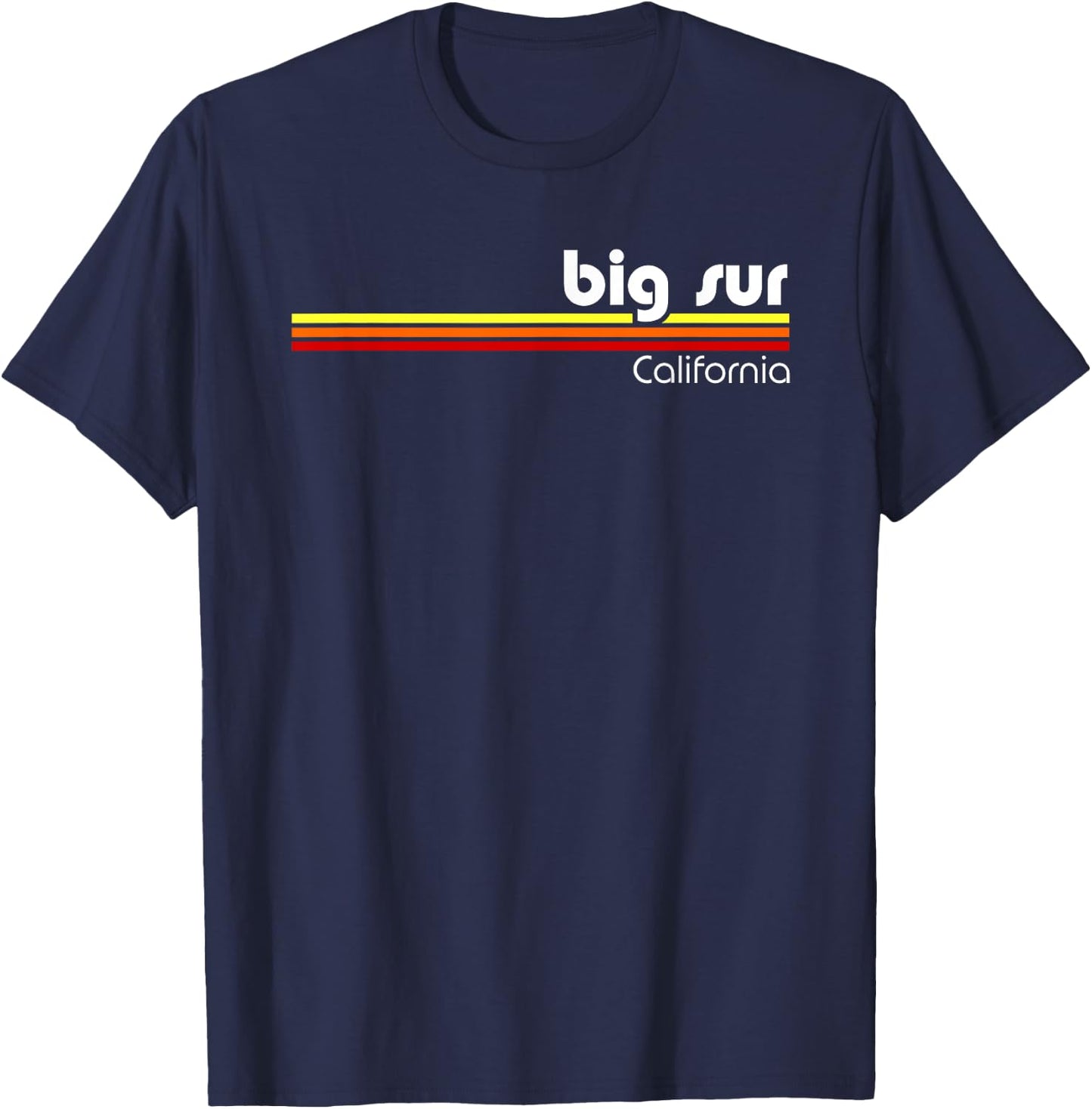 Big Sur California Retro T-Shirt - T-Shirt | Navy