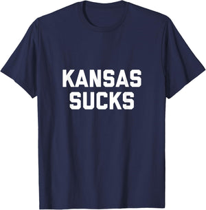 Kansas Sucks T-Shirt - T-Shirt | Navy
