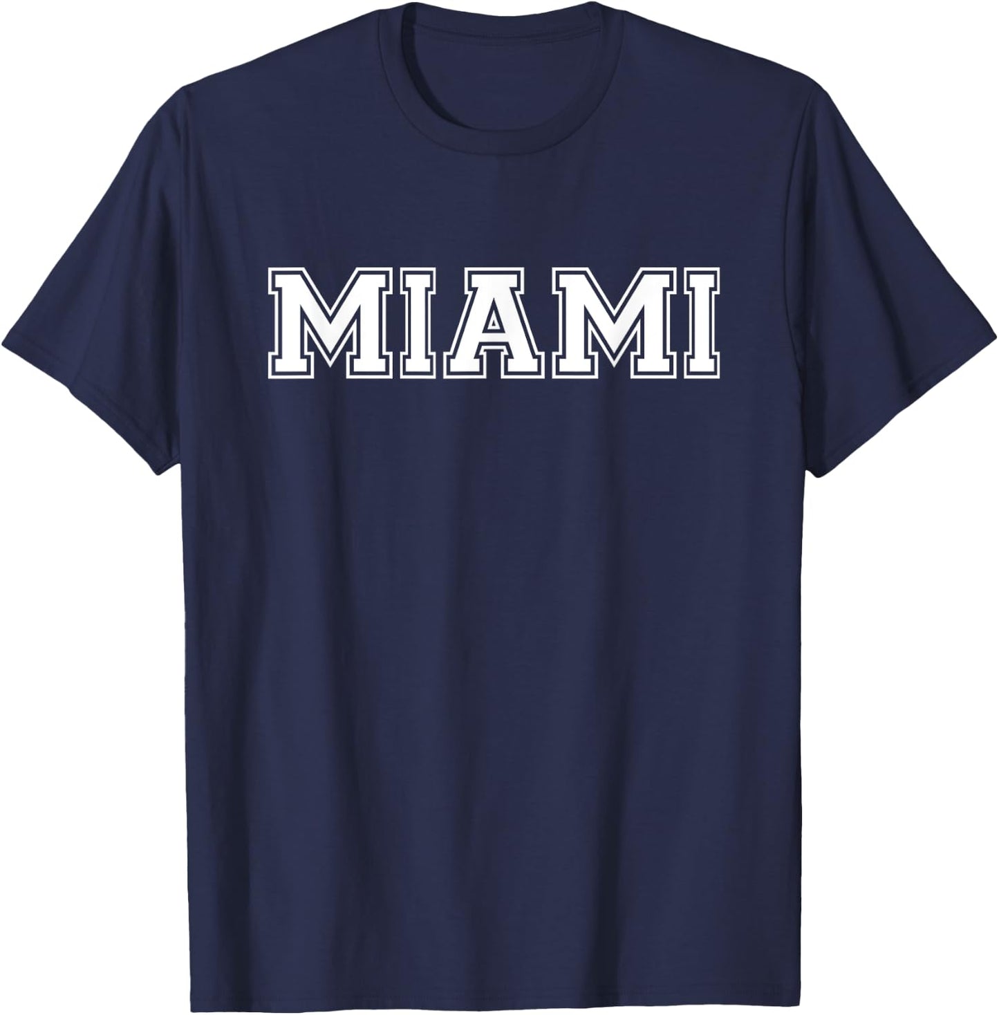 College University style Miami Florida Sport Gift T-Shirt - T-Shirt | Navy