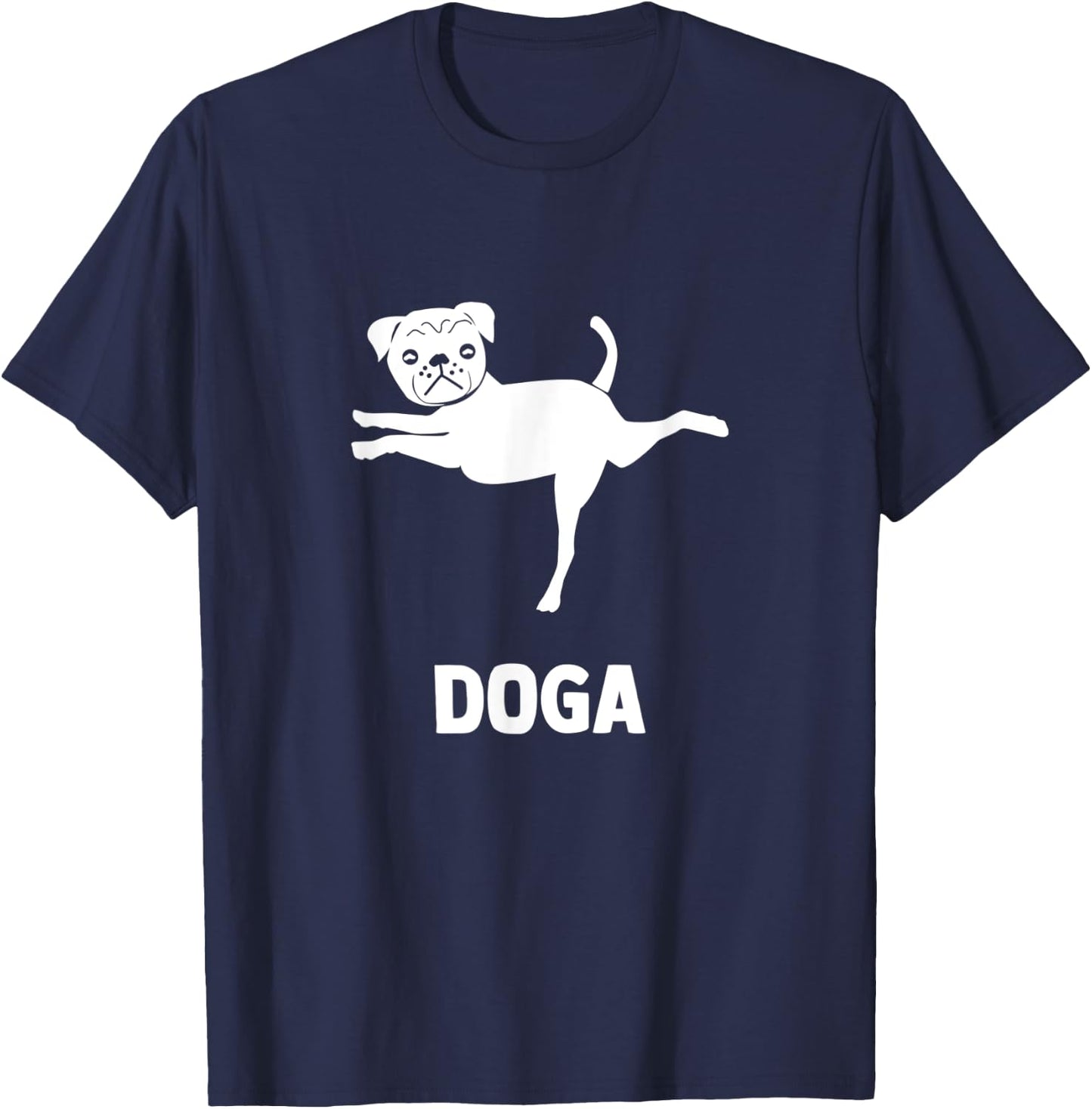 Best Dog & Yoga is DOGA Funny Gift Women T-Shirt - T-Shirt | Navy