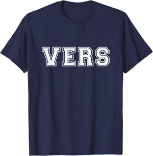 Gay Vers College Jock Varsity Style Funny Gay T-Shirt - T-Shirt | Navy