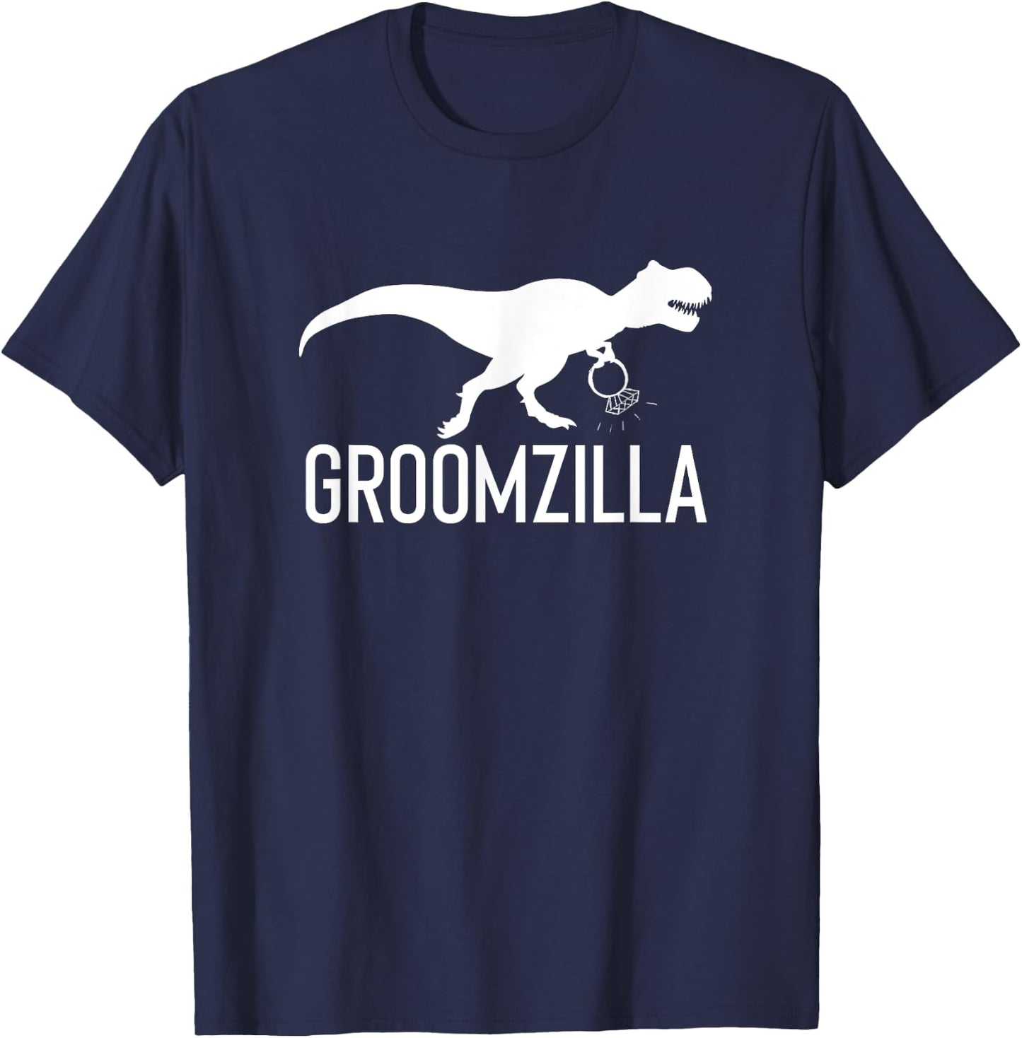 Groomzilla Funny Groom Wedding Gift Husband T-Shirt - T-Shirt | Navy