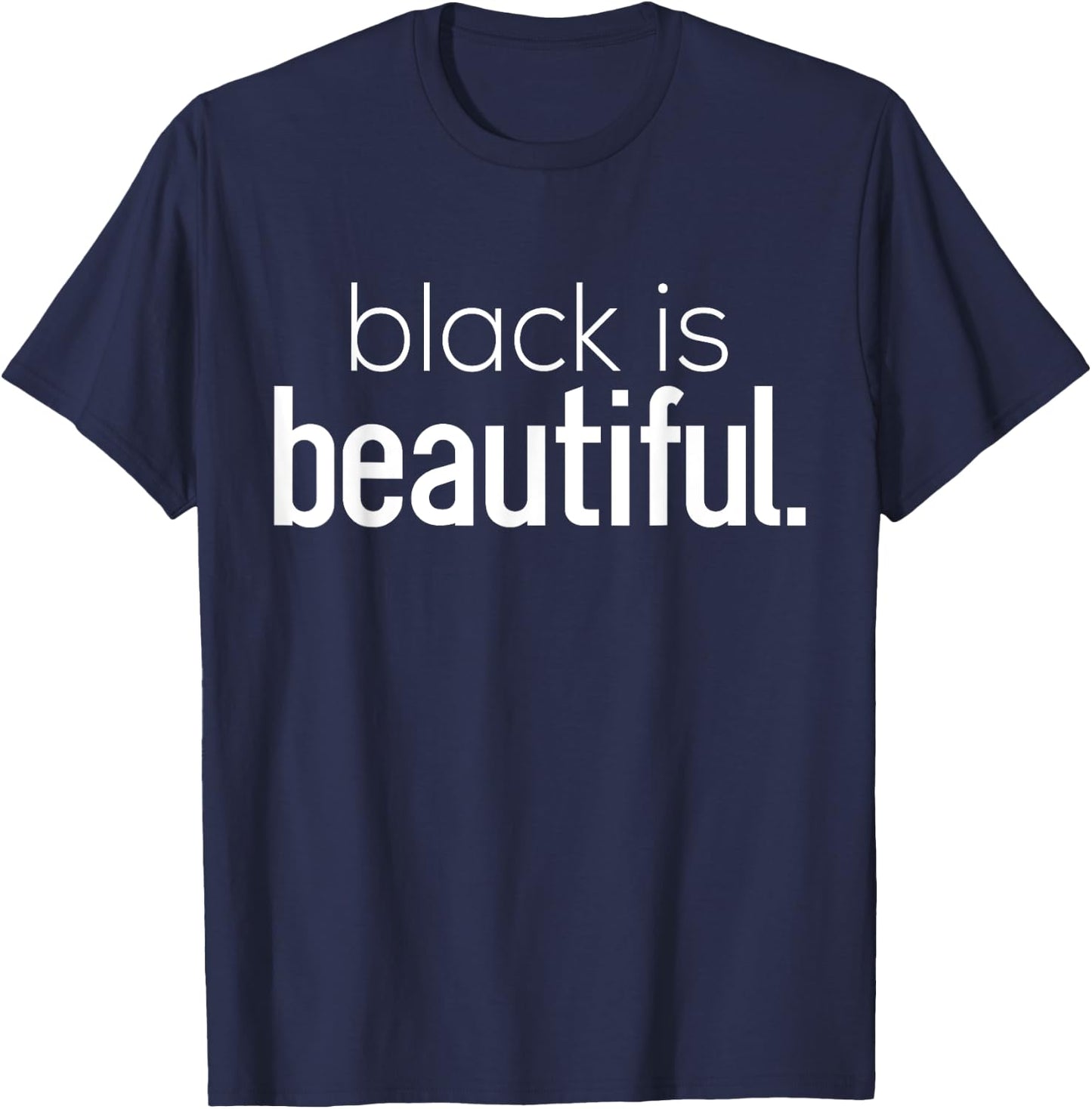 Black Is Beautiful Proof Natural Hair Melanin Pride T-Shirt - T-Shirt | Navy