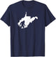 Bigfoot Sasquatch Sighted In State Of West Virginia Bigfoot T-Shirt - T-Shirt | Navy