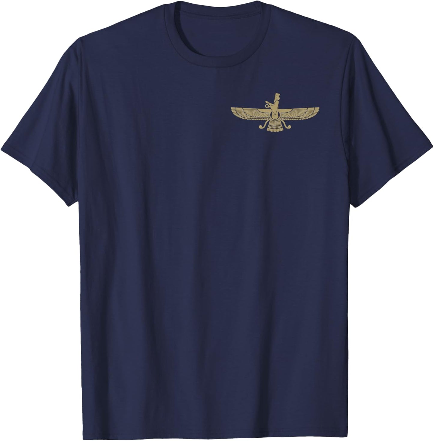 Faravahar Zoroastrianism Persian Discreet Symbol T-Shirt - T-Shirt | Navy