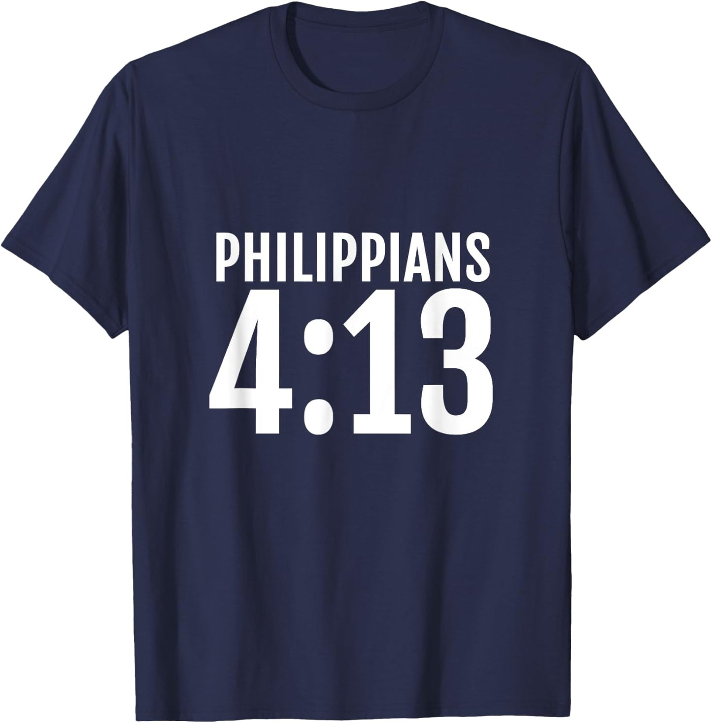 Philippians 4:13 I Can Do All Things In Christ Bible T-Shirt - T-Shirt | Navy