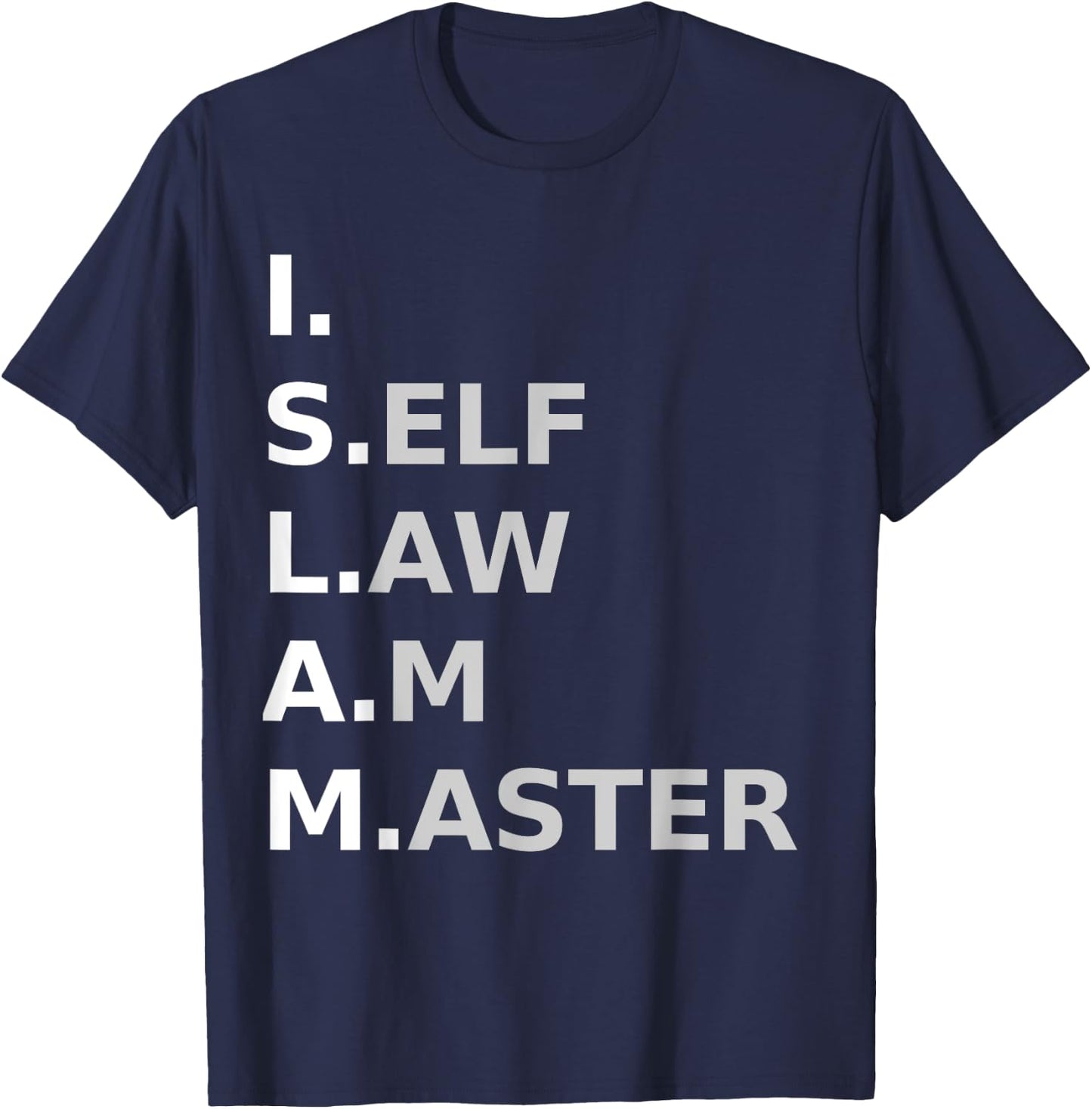 Moorish American "I Self Law Am Master" T-Shirt - T-Shirt | Navy