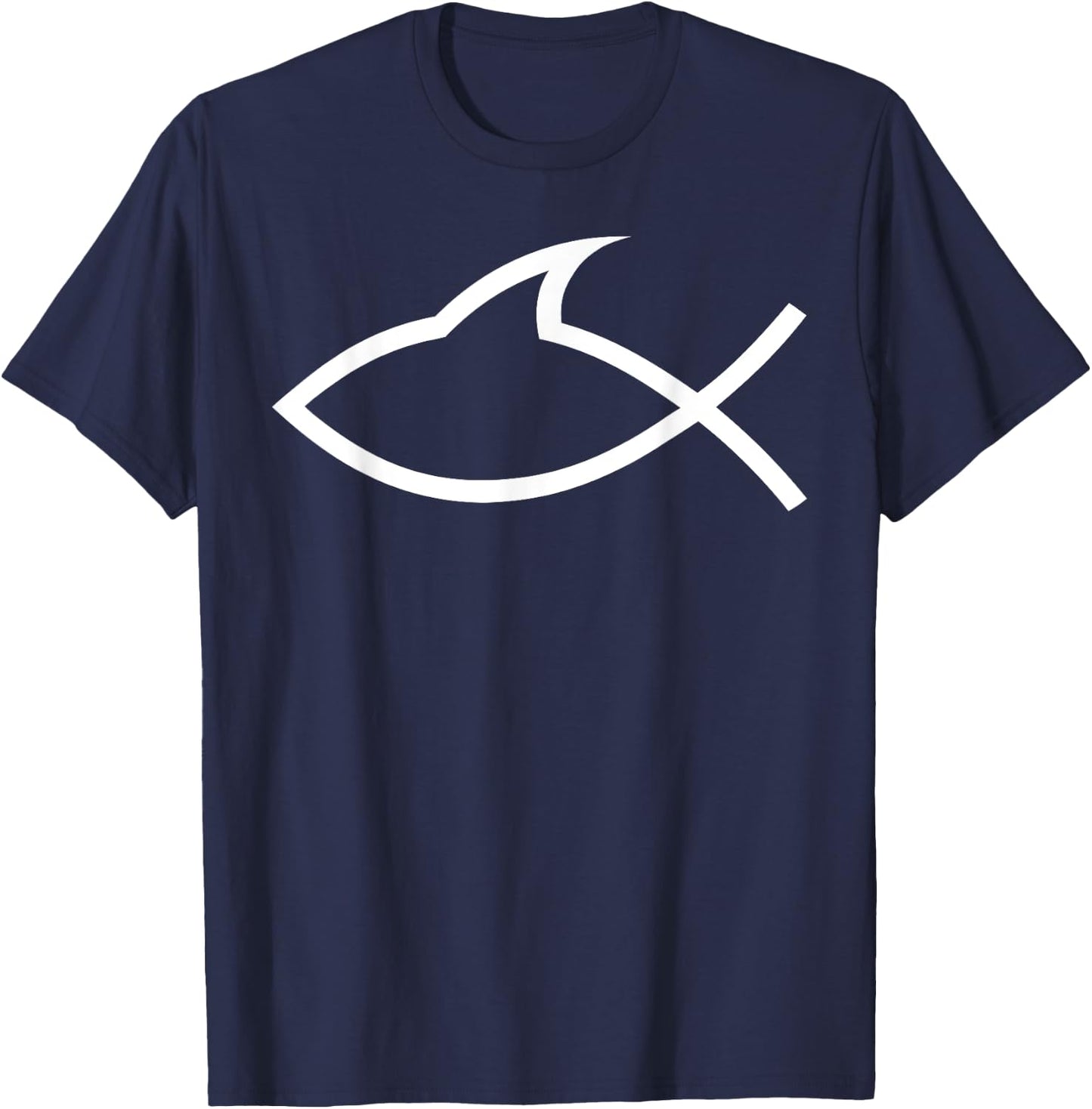 Shark Christian fish T-Shirt - T-Shirt | Navy