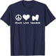 Peace, Love, Havanese T-Shirt - T-Shirt | Navy