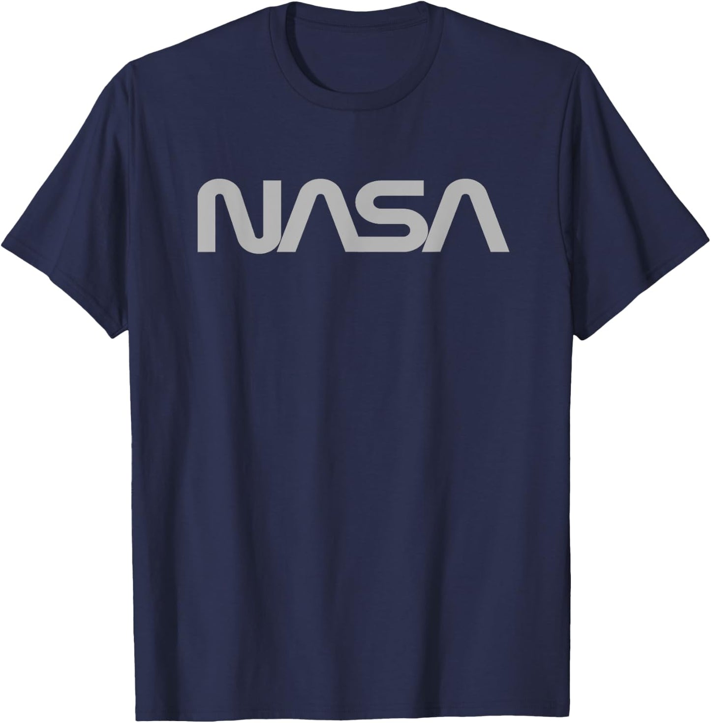 Silver NASA Worm Logo T-Shirt - T-Shirt | Navy