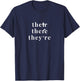 Their There They're Funny Teachers Halloween T-Shirt - T-Shirt | Navy