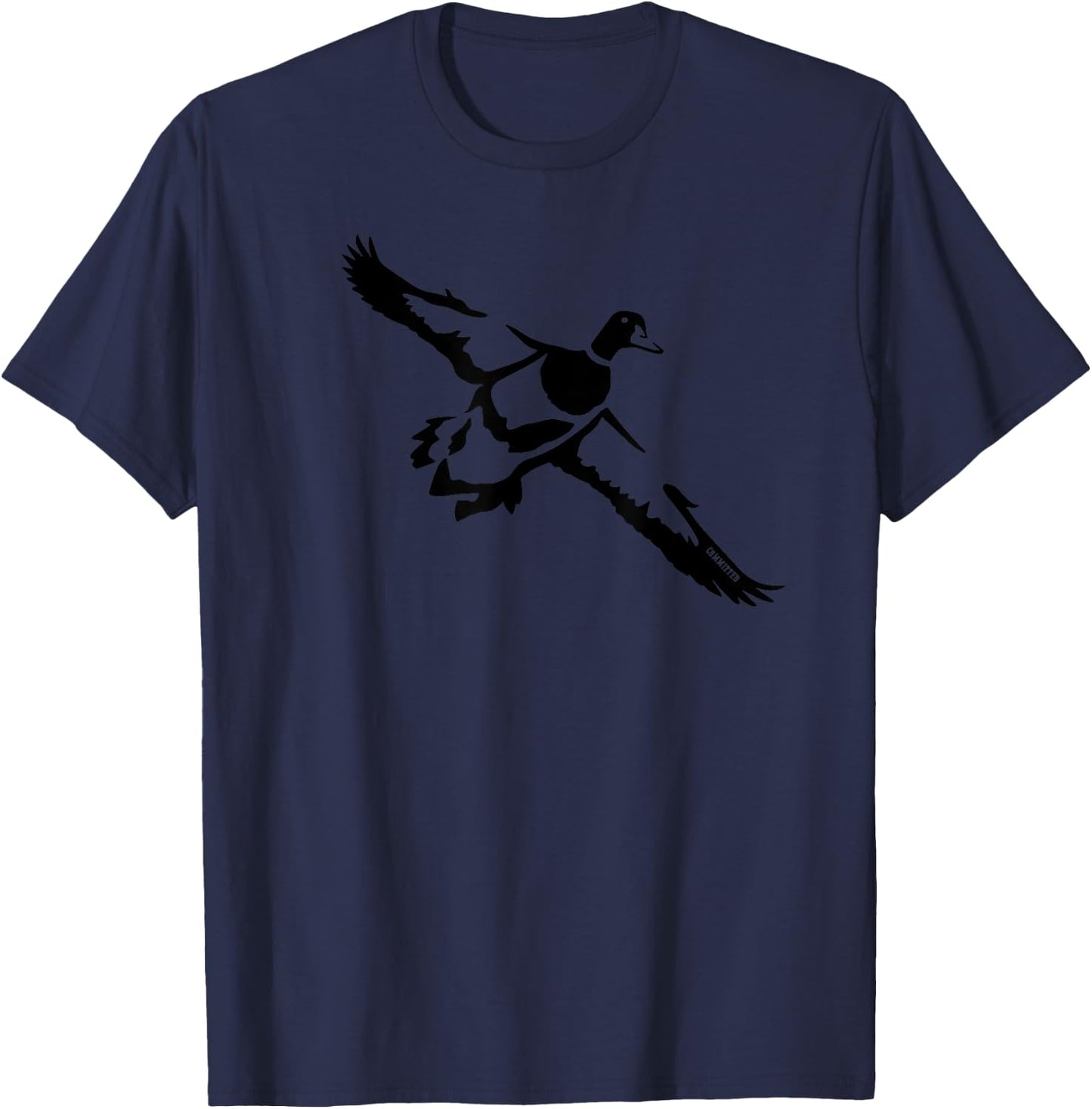 Single Drake - Duck Hunting by Committed Waterfowl T-Shirt - T-Shirt | Navy