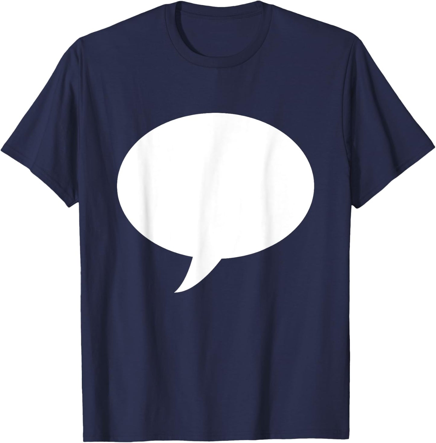 Write On Me Blank T Shirt Speech Bubble T-Shirt - T-Shirt | Navy