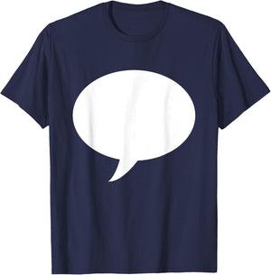Write On Me Blank T Shirt Speech Bubble T-Shirt - T-Shirt | Navy