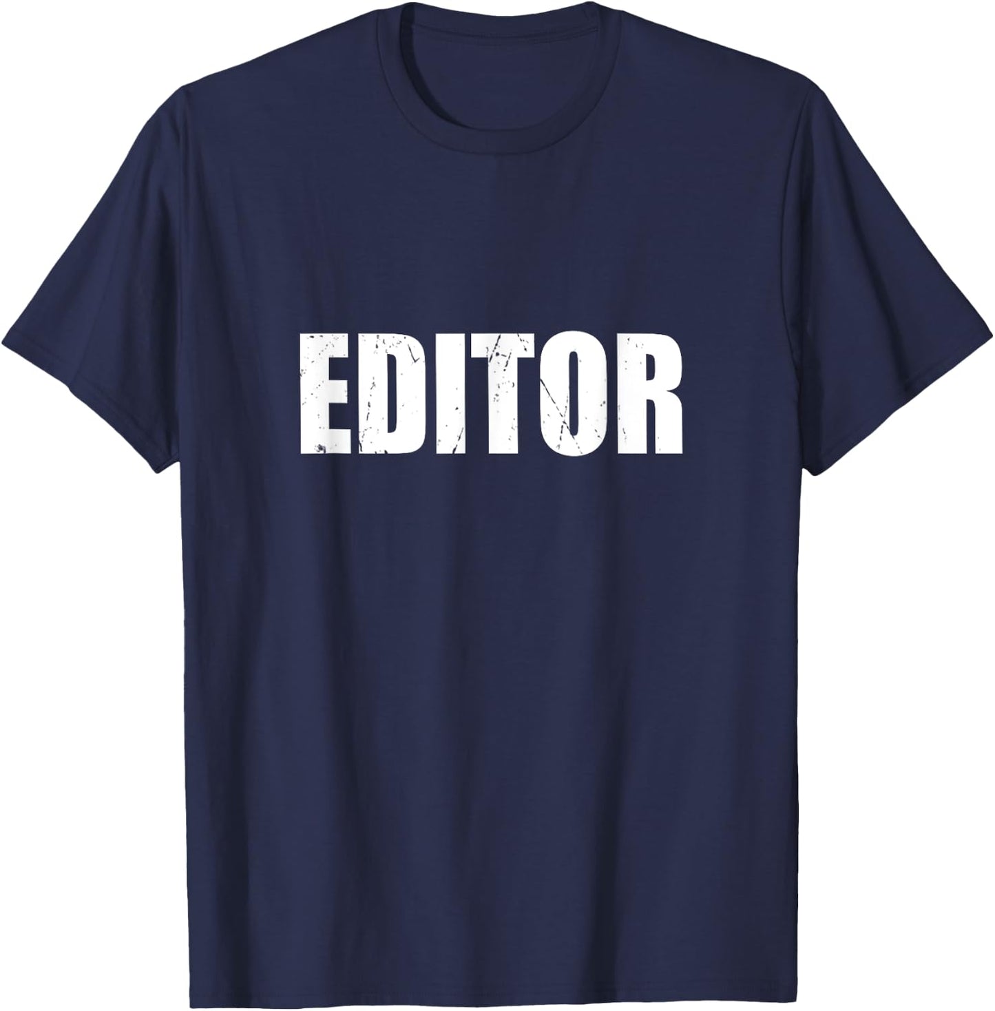 Editor Funny Cute Lazy Easy Simple DIY Halloween Costume T-Shirt - T-Shirt | Navy