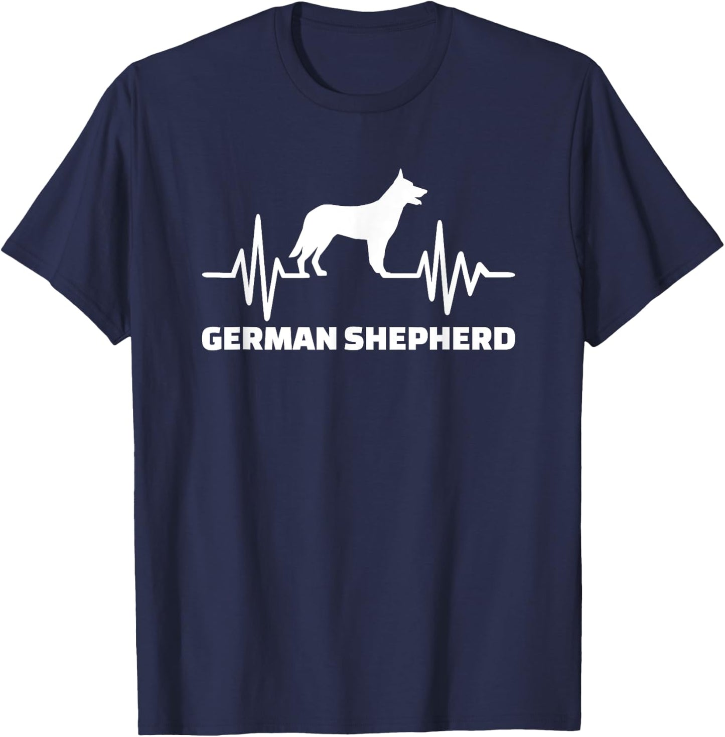 German Shepherd heartbeat T-Shirt - T-Shirt | Navy