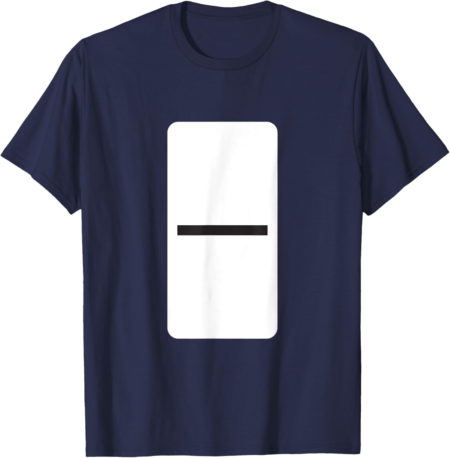 Double Blank Dominoes Halloween Costume Domino Game T-Shirt - T-Shirt | Navy