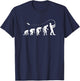 Fly Fishing Evolution Of a Fishing Man Fisherman T-Shirt - T-Shirt | Navy