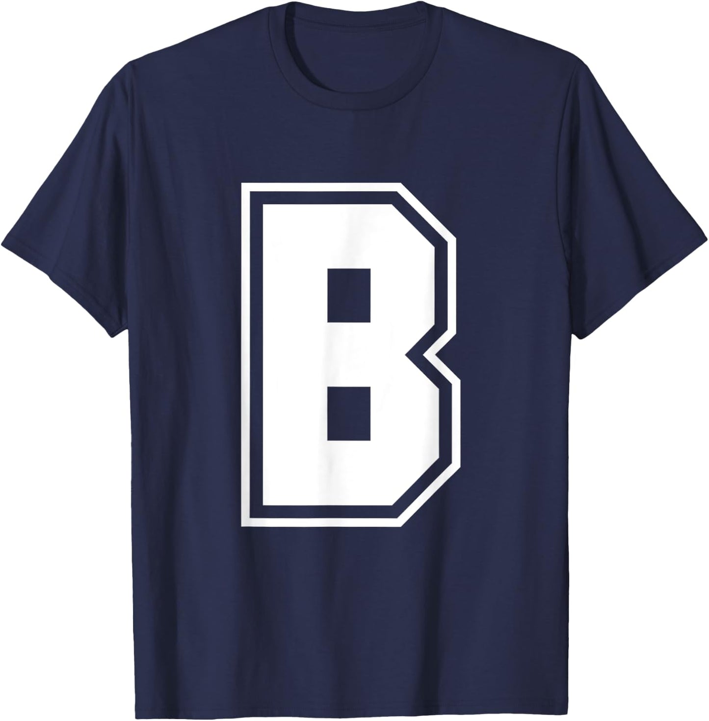 Letter B Alphabet Monogram Spelling T-Shirt - T-Shirt | Navy
