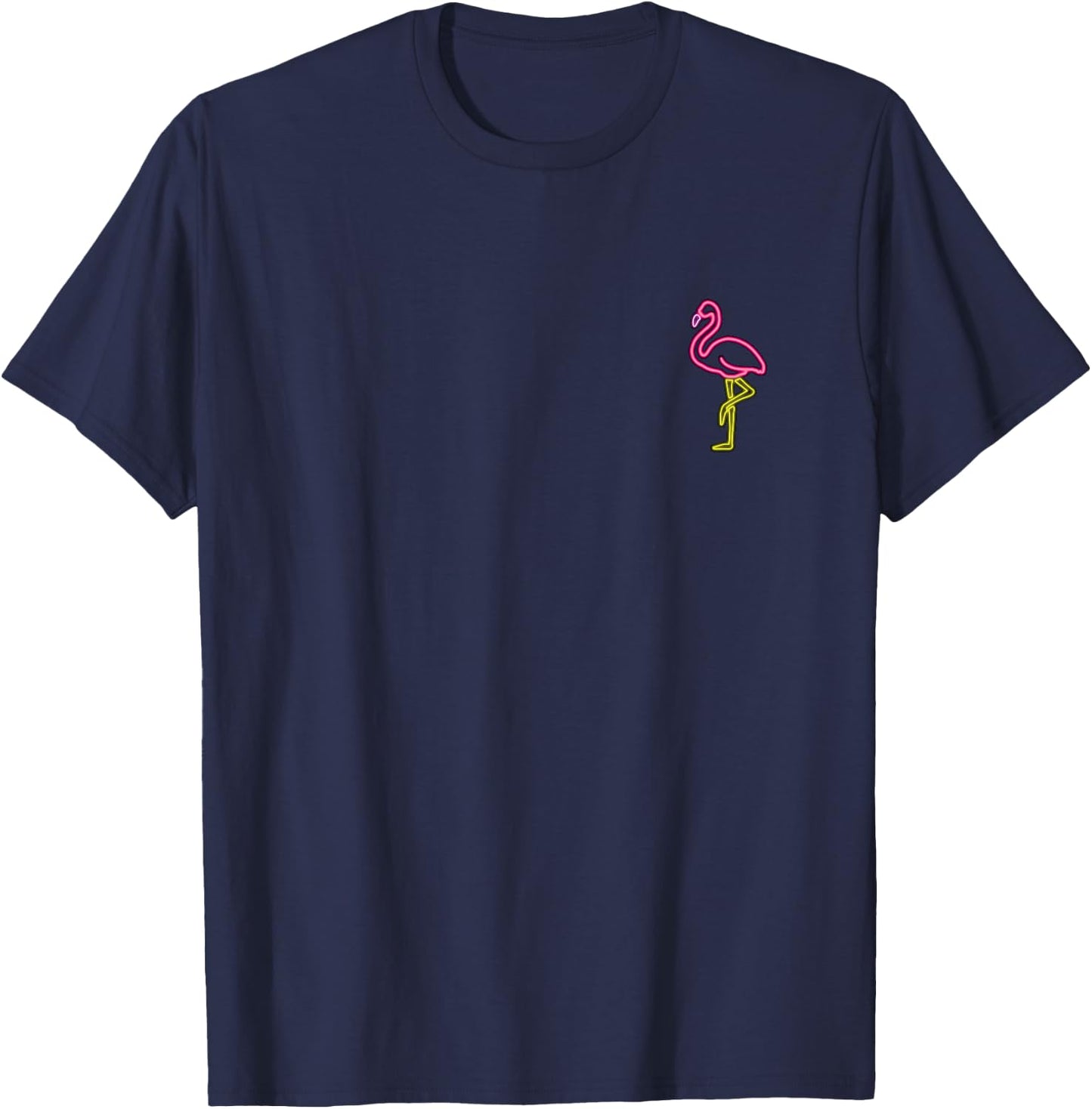 Pink Flamingo sign Pocket Logo Bird Lover shirt T-Shirt - T-Shirt | Navy