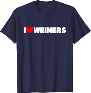 I Love (Heart) Weiners T-Shirt - T-Shirt | Navy