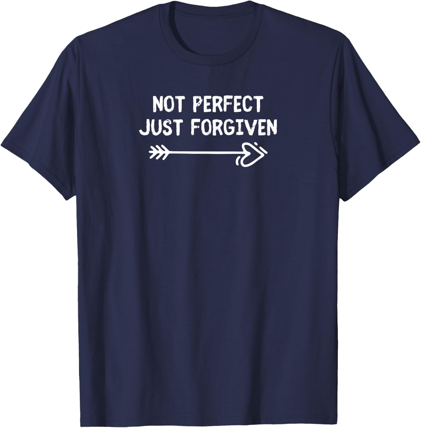 Not Perfect Just Forgiven Redeemed Christian Bible Gift T-Shirt - T-Shirt | Navy