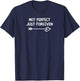 Not Perfect Just Forgiven Redeemed Christian Bible Gift T-Shirt - T-Shirt | Navy