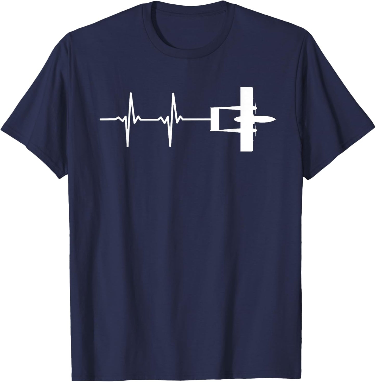 EKG Heartbeat OV-10 Bronco Military Plane Shirt T-Shirt - T-Shirt | Navy