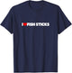 I Love (Heart) Fish Sticks T-Shirt - T-Shirt | Navy