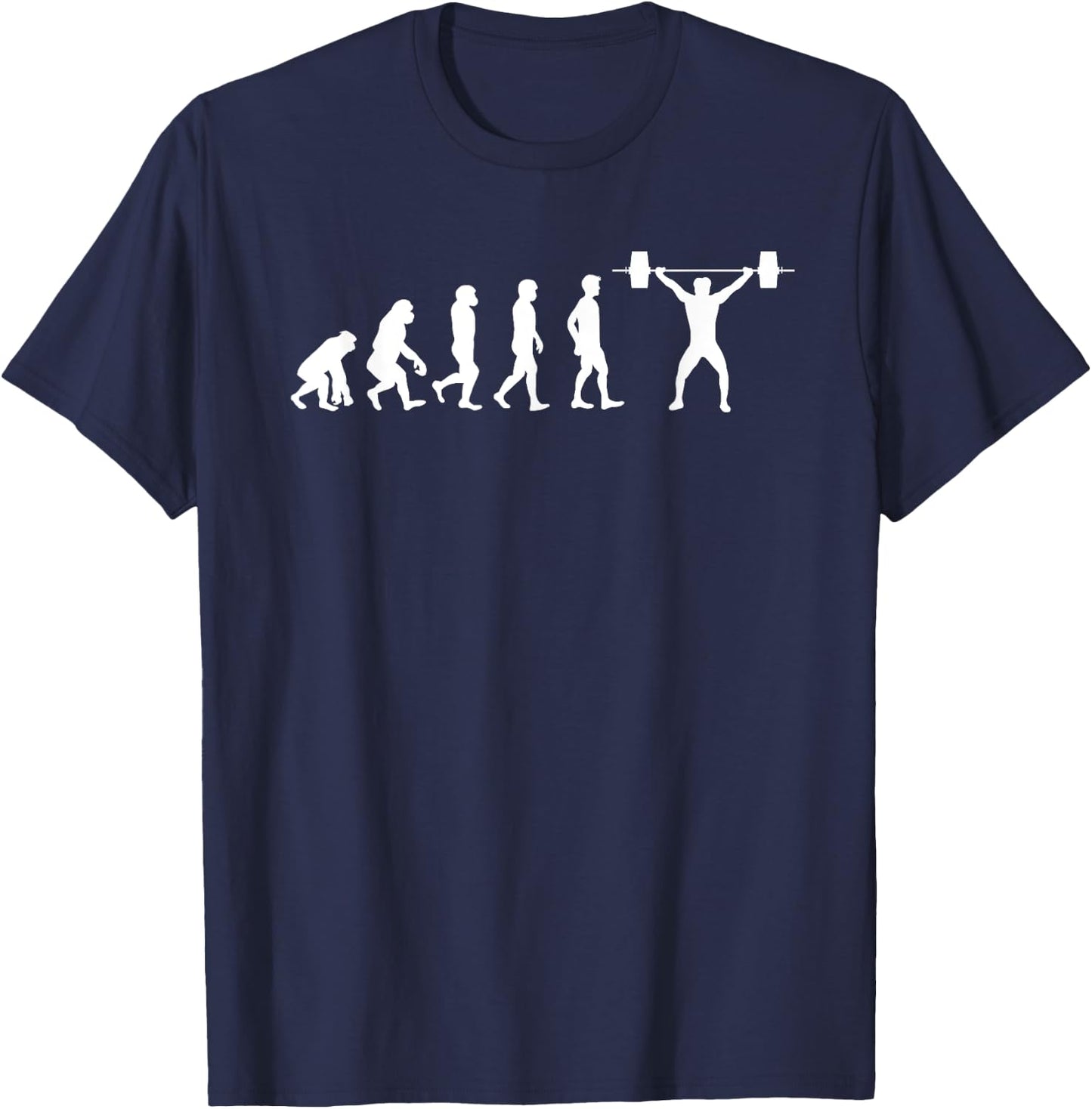 Funny weightlifting evolution gift T-Shirt - T-Shirt | Navy