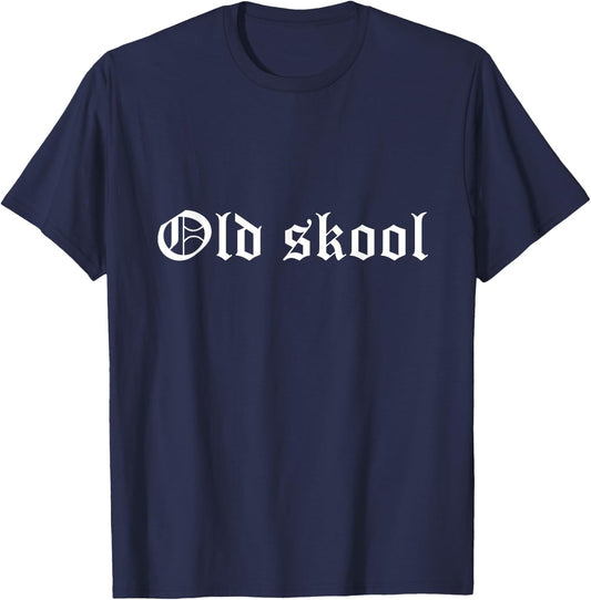 Old Skool Music Medieval Old English T-Shirt - T-Shirt | Navy