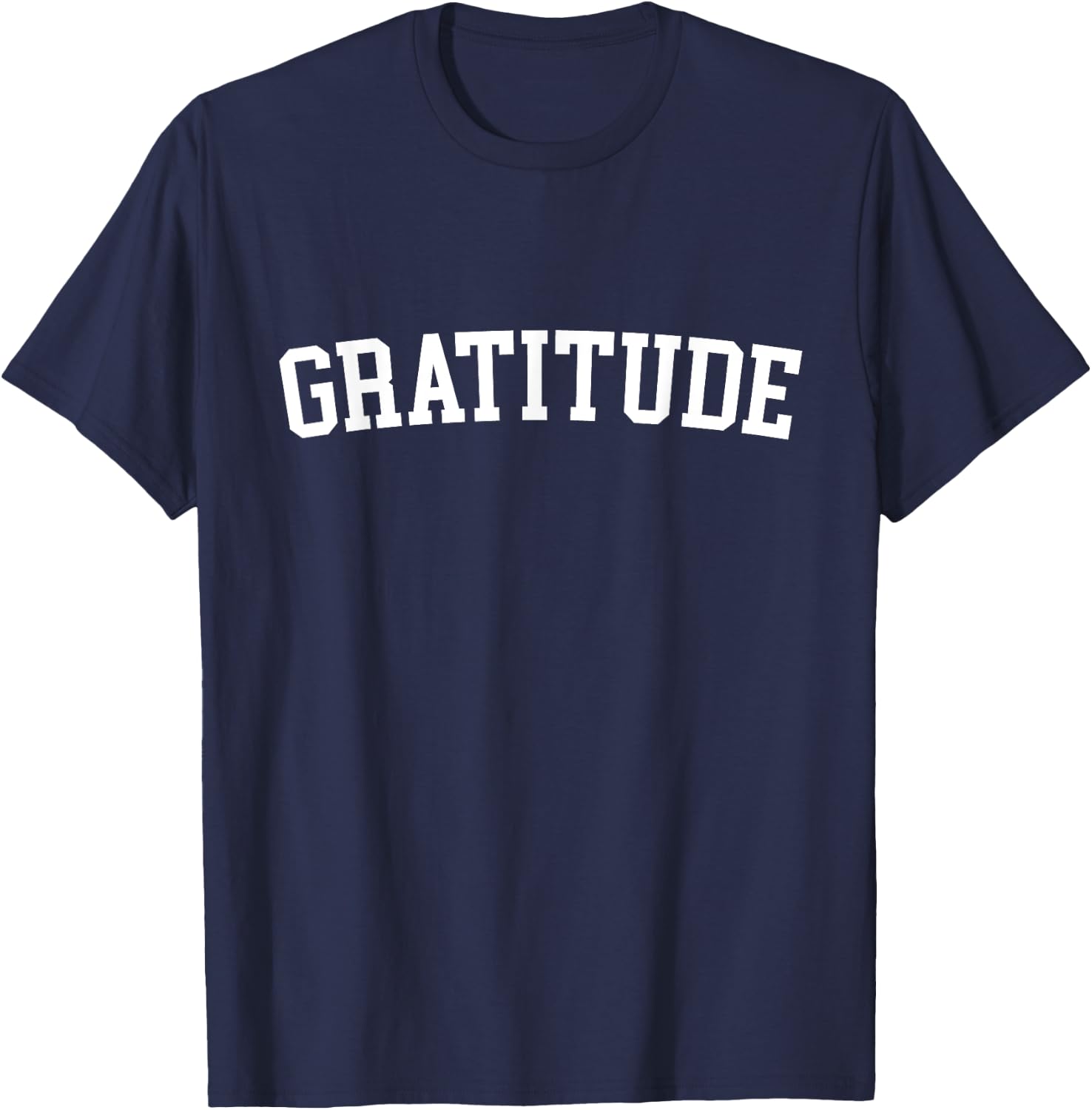 Gratitude Varsity Style T-Shirt - T-Shirt | Navy