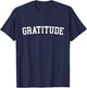 Gratitude Varsity Style T-Shirt - T-Shirt | Navy