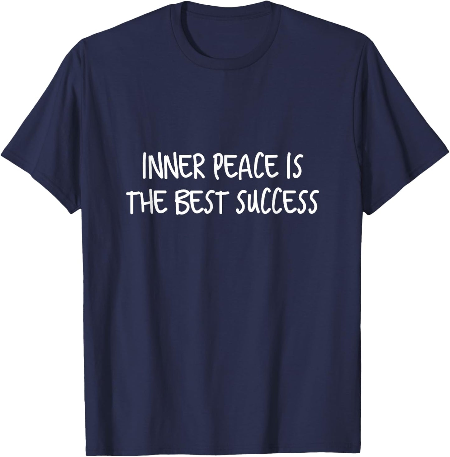 Inspirational Yoga Gift Inner Peace Meditation T-Shirt - T-Shirt | Navy