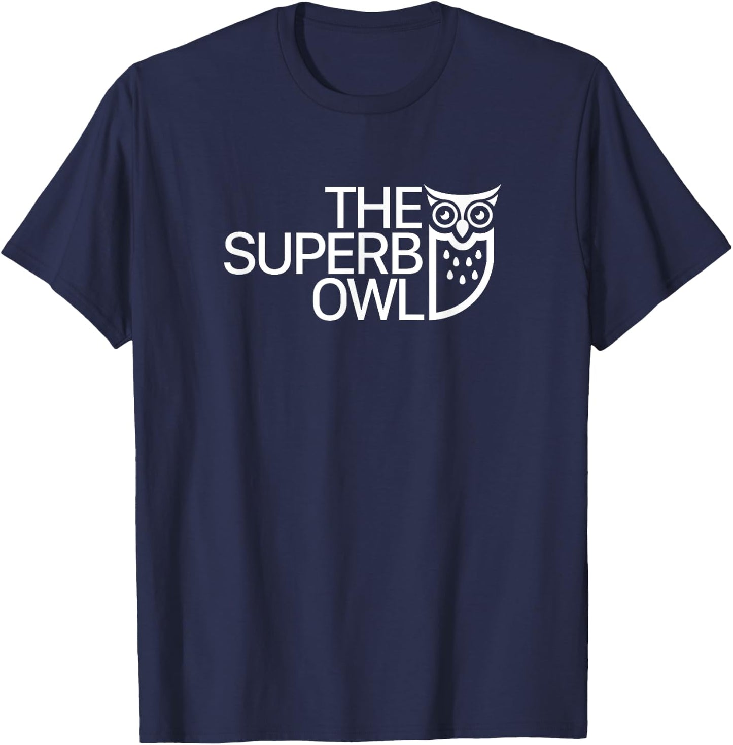 The Superb Owl Apparel - Owl Bird - -Adults, Kids - Black - Small - Short Sleeve T-Shirt - T-Shirt | Navy