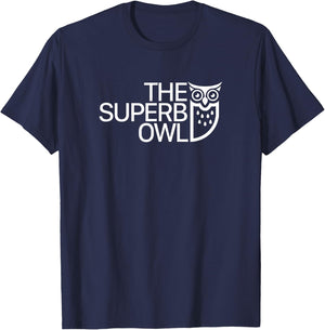 The Superb Owl Apparel - Owl Bird - -Adults, Kids - Black - Small - Short Sleeve T-Shirt - T-Shirt | Navy