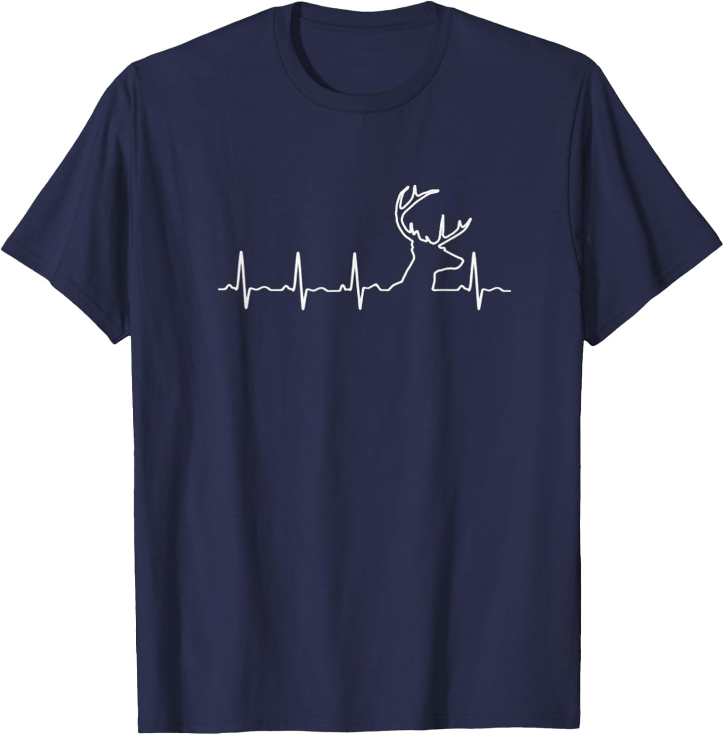 Deer Hunting Hunt Heartbeat Shirt T-Shirt - T-Shirt | Navy