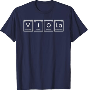 Viola Periodic Table of Elements - Viola Player Tshir T-Shirt - T-Shirt | Navy