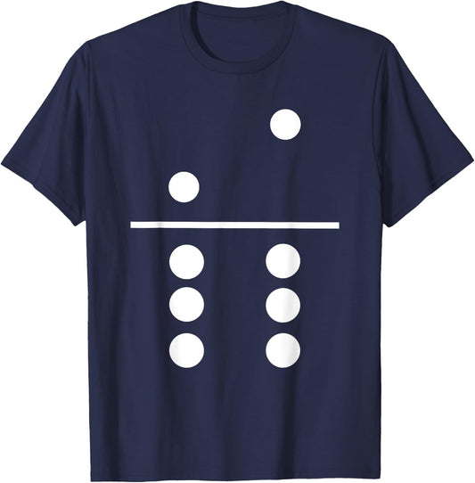 Domino 2 and 6 Matching Halloween Group Costumes 2-6 T-Shirt - T-Shirt | Navy