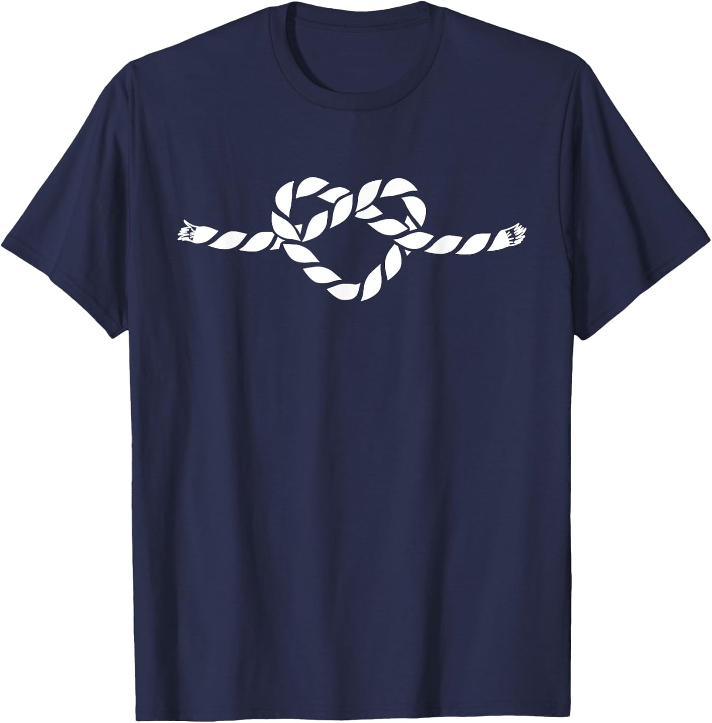 Love Knot - Marine Nautical Heart Rope Sailor T-Shirt - T-Shirt | Navy