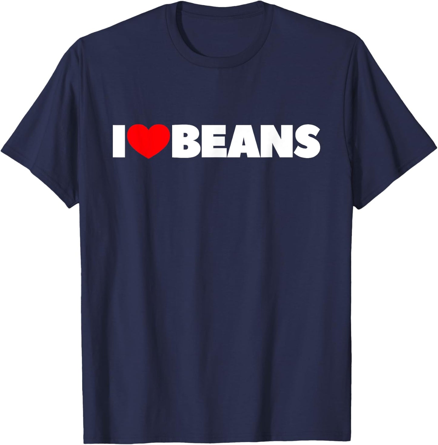 I Love (Heart) Beans T-Shirt - T-Shirt | Navy