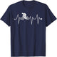Funny Cycling Cyclist Biker Heartbeat Heart Pulse Rate EKG T-Shirt - T-Shirt | Navy